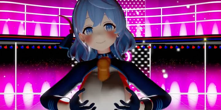 【MMD】パイズリ吹っ切れた アコ【ブルアカ】 サンプル画像