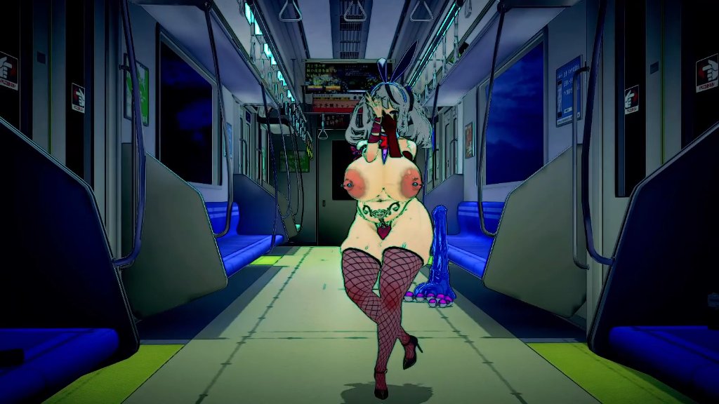 クソデカ乳輪の沙花叉クロヱちゃんが電車でエロいダンス！ サンプル画像