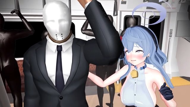 blue archive_Ak〇 / ア〇で電車隠姦エッチ サンプル画像