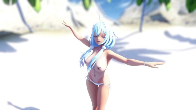 [MMD] 雪花ラミィ / Lamy  - DEEP BLUE TOWNへおいでよ [ホロライブ / hololive] サンプル画像