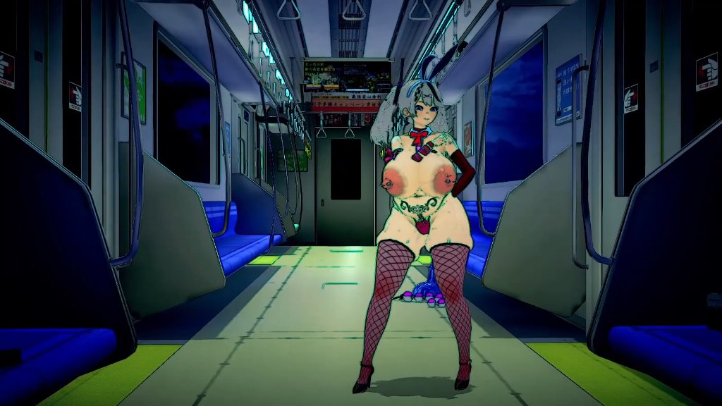 クソデカ乳輪の沙花叉クロヱちゃんが電車でエロいダンス！ サンプル画像