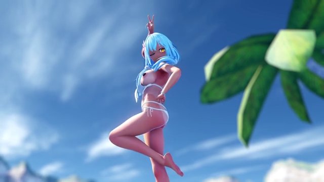 [MMD] 雪花ラミィ / Lamy  - DEEP BLUE TOWNへおいでよ [ホロライブ / hololive] サンプル画像