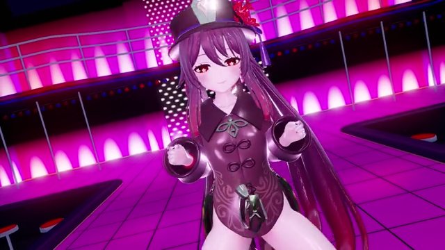胡桃でダイナミック腰振りダンス Dynamic Hip Swing Dance with Hu Tao サンプル画像
