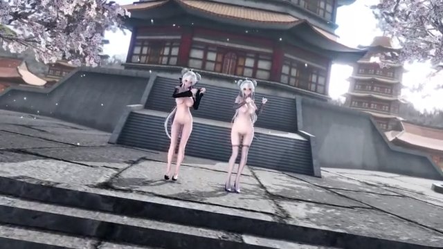 【MMD】改変弱音ハク達で【愛包ダンスホール】【1920×1080 30fps】 サンプル画像