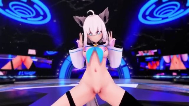 【MMD ホロライブ 】白上フブキ  ガニ股ちん媚び挑発ダンス