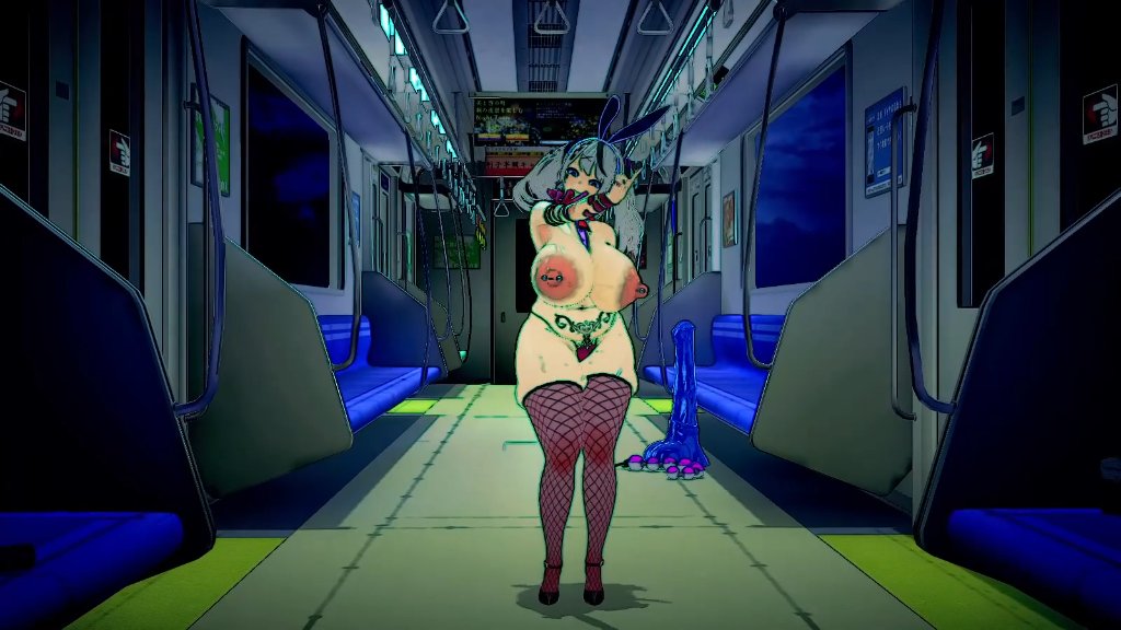 クソデカ乳輪の沙花叉クロヱちゃんが電車でエロいダンス！ サンプル画像