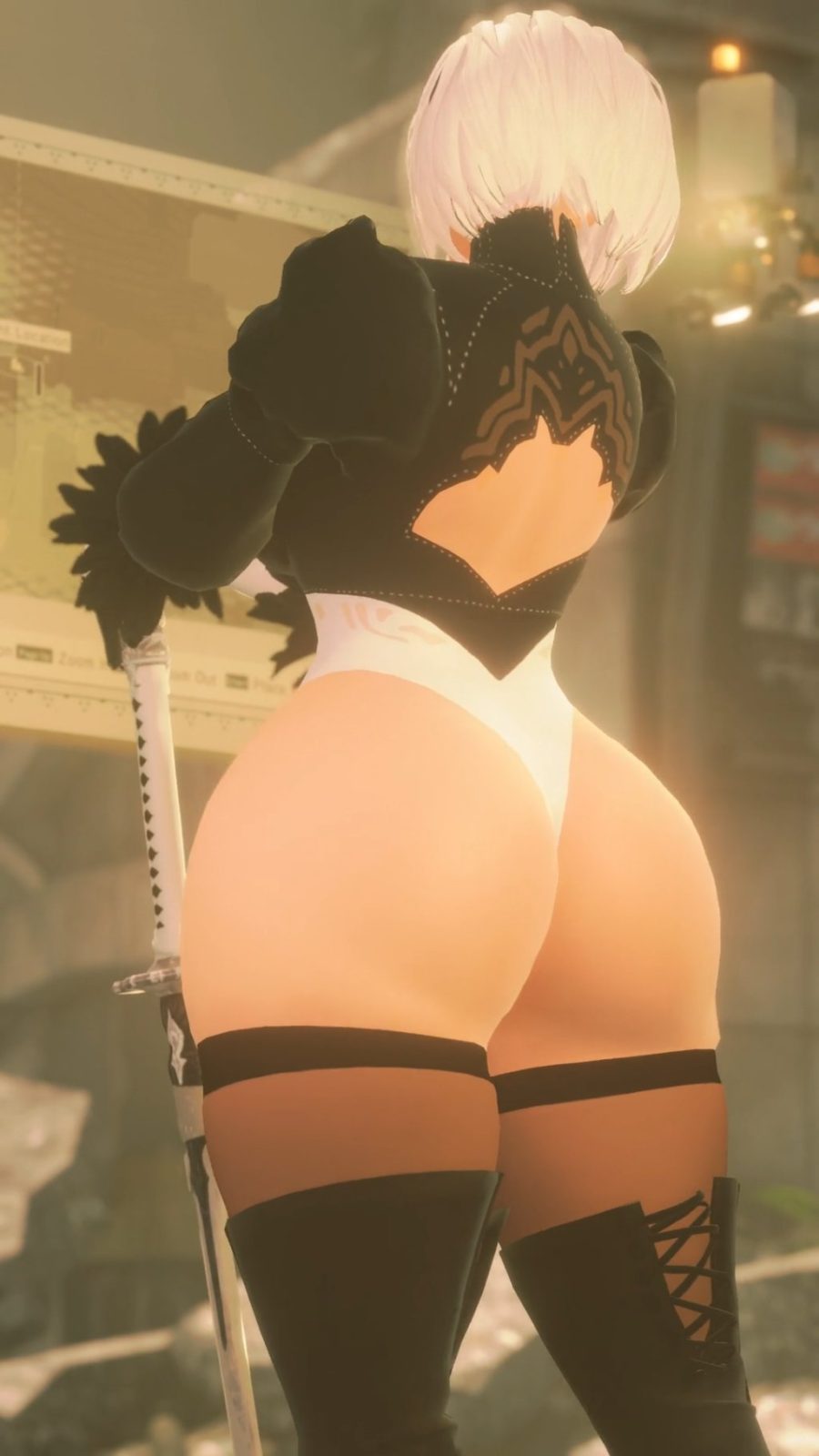こんな尻見てたら本能的にチンコ触ってしまう。。。 2B サンプル画像