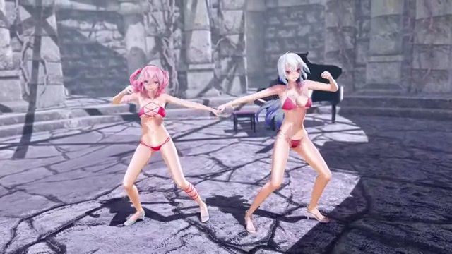 【MMD】弱音ハク重音テトでmagnet サンプル画像