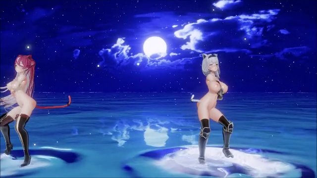 【MMDホロライブ】宝鐘マリ〇＆白銀ノエ〇 帝国少女 サンプル画像