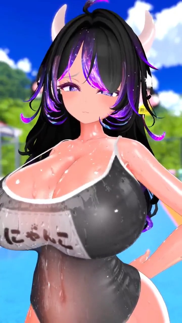 爆乳なスク水美少女の乳揺れがシコれる サンプル画像