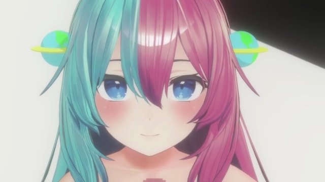 【unity】Oカップ爆乳Vtuberゆうすちゃんがパイズリするだけ サンプル画像