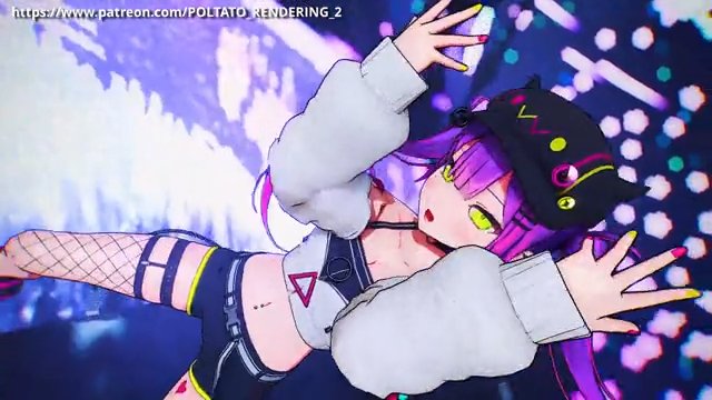 【MMD ホロライブ】《Towa (常闇トワ)》~《Giga - CH4NGE ft.Kafu》 サンプル画像