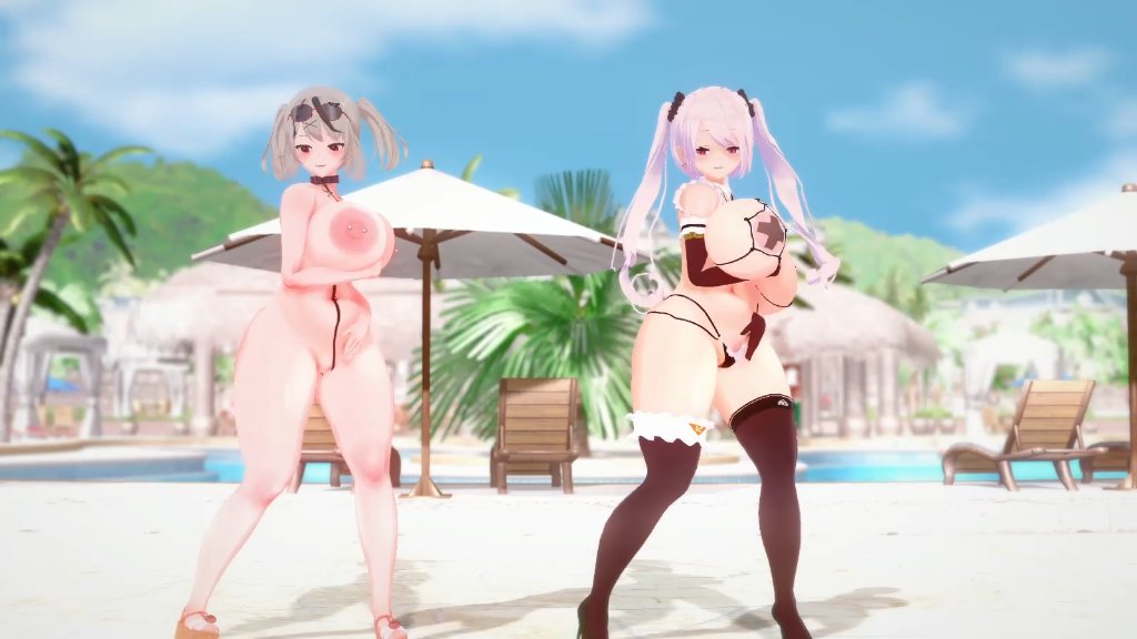 沙花叉クロヱちゃんと椎名唯華ちゃんが爆乳揺らしながらエロダンスｗ サンプル画像