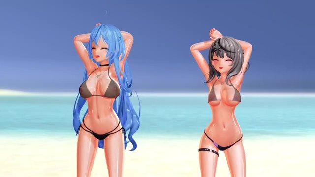 【ホロライブ】　　ラミィ＆クロヱ　BIKINI DANCE サンプル画像