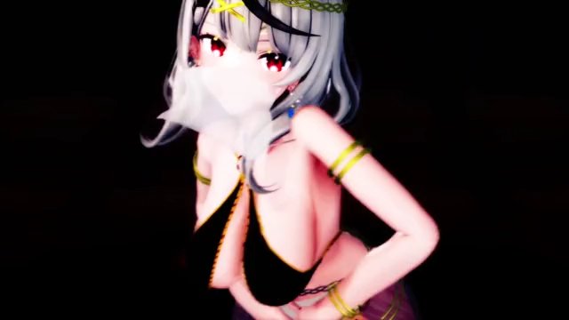 踊り子沙花叉ク○ヱがえっちに脱いで踊るBon Bon Chocolat&Paradinha(差分:ハート目、固定カメラ) サンプル画像