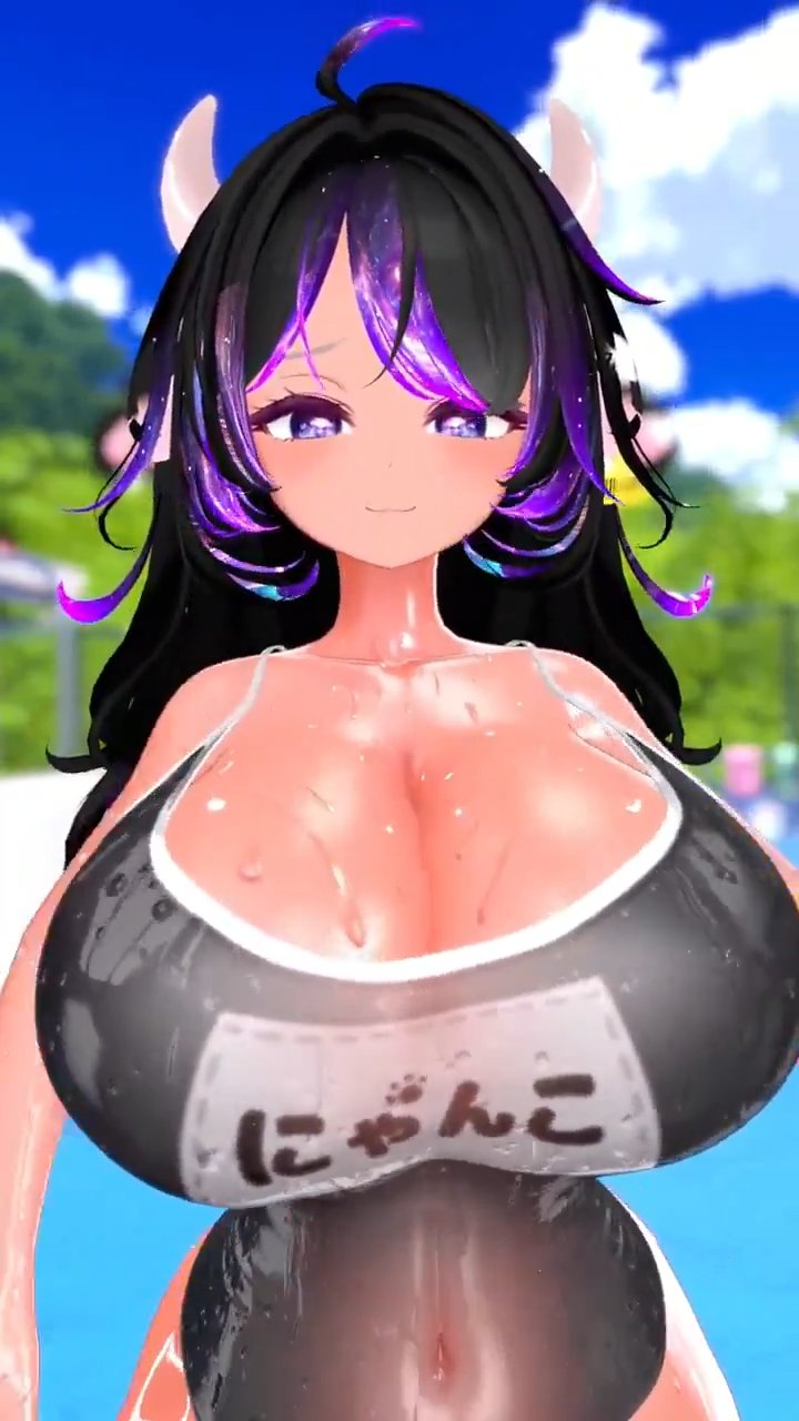 爆乳なスク水美少女の乳揺れがシコれる サンプル画像