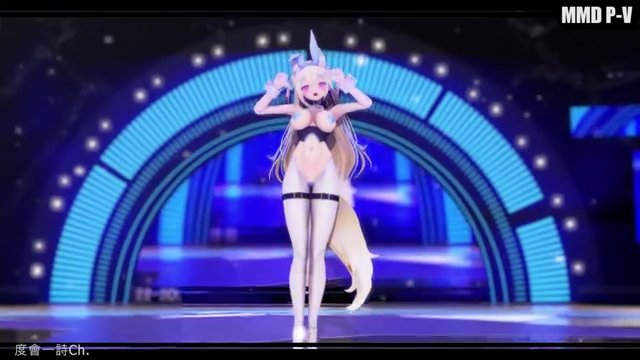 【MMD ホロライブ 】Fuwawa ラビットホール 【fuwamoco】 逆バニー 差分