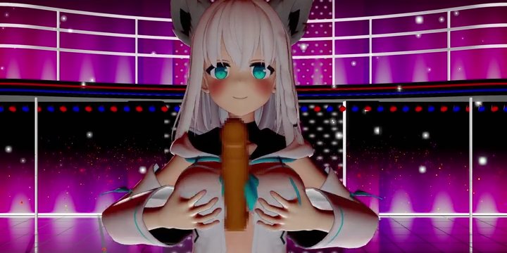 【MMD】白上フブキのふわふわパイズリ吹っ切れた【Vtuber】 サンプル画像