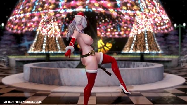 MMD HAKU Christmas (弱音ハク) - Tricolor Airlines R18 サンプル画像