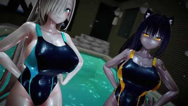 [MMD]Blue Archive/一之瀬 アスナ/角楯カリン-おっぱい吹っ切れた