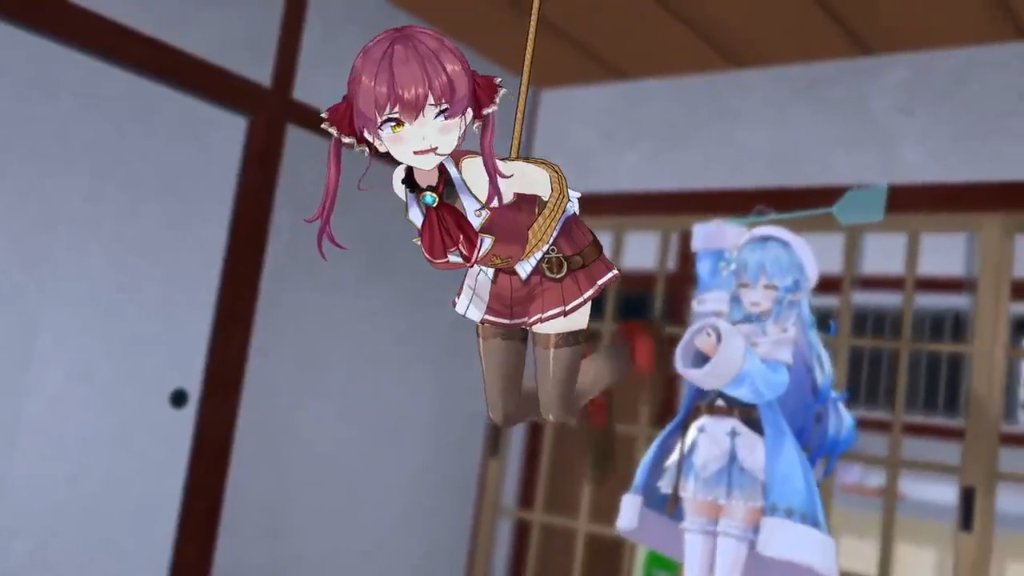 船長とラミィの拘束SM