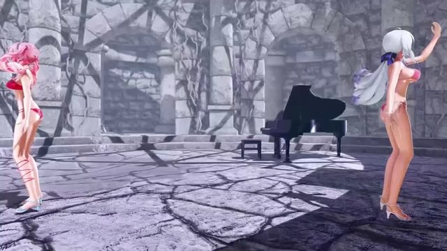 【MMD】弱音ハク重音テトでmagnet サンプル画像