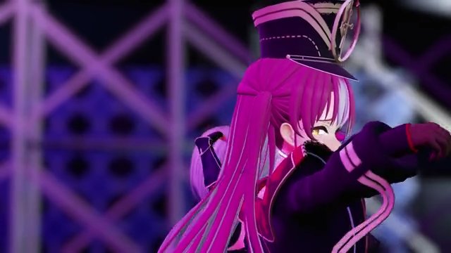 ノエルとマリンがディルドハメられながら催〇発情ステージでマン汁垂らしてエロダンス/Noel and Marin dance lewdly with dildos on hypnotic heat rays stage