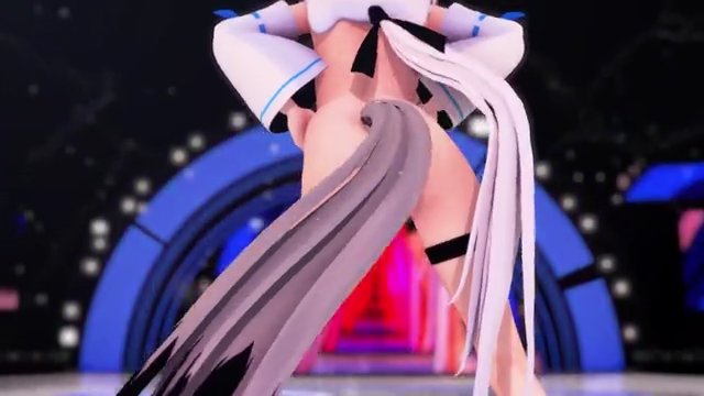 【MMD ホロライブ 】白上フブキ  ガニ股ちん媚び挑発ダンス サンプル画像