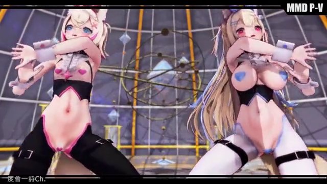 【MMD ホロライブEN】FUWAMOCO INTERGALACTIA  逆兔 ver. サンプル画像