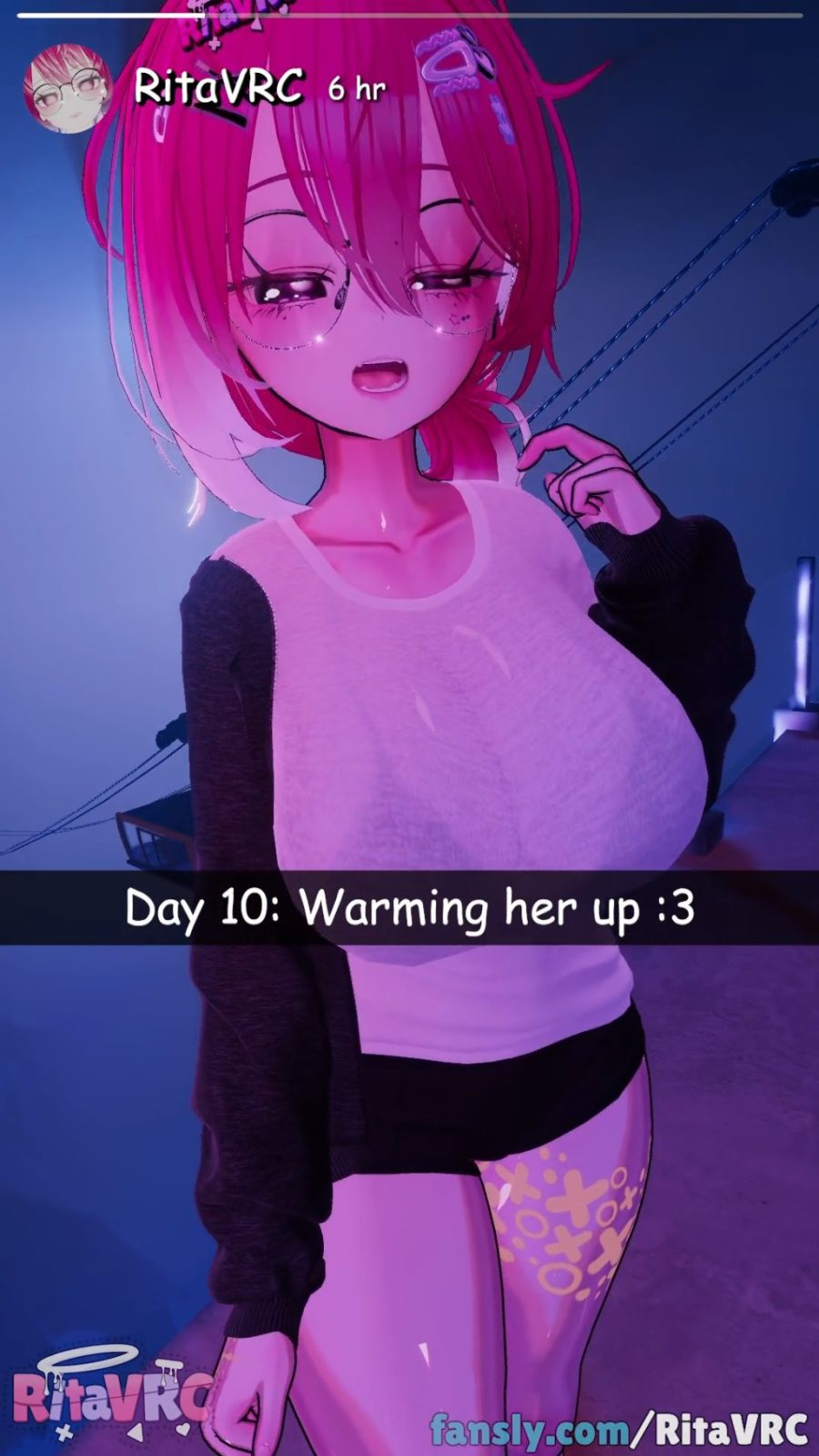 淫紋ついてる巨乳美少女と生々しい正常位SEX サンプル画像