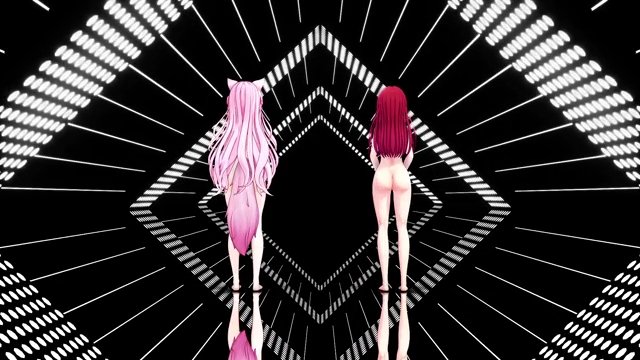 【ホロライブ　Hololive MMD】裸姿のこより、マリンでWorth It サンプル画像