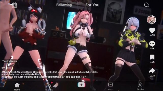 TikTok【ZZZ】堕落実録 Repaying with the body squirting Collection 肉償い潮吹 Nicole ZhuYuan Ellen サンプル画像
