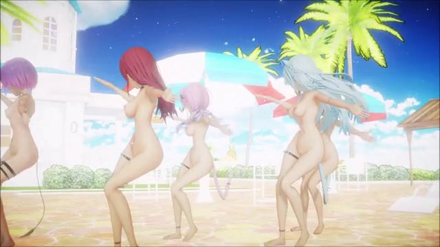 【MMDホロライブ】常闇トワ＆宝鐘マリン＆雪花ラミィ＆湊アクア＆沙花叉クロヱ まっさらブルージーンズ サンプル画像